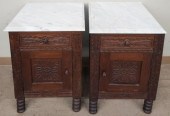 PAIR OF JACOBEAN STYLE WALNUT