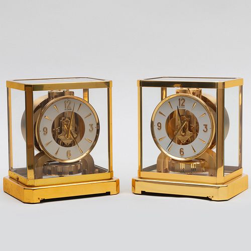 PAIR OF JAEGER-LECOULTRE BRASS
