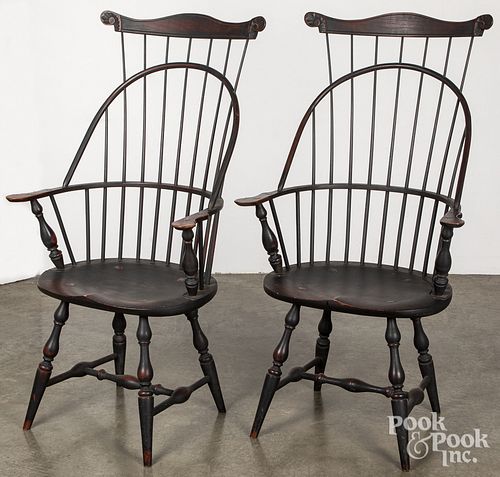 PAIR OF JAN MAILEY HIGHBACK WINDSOR