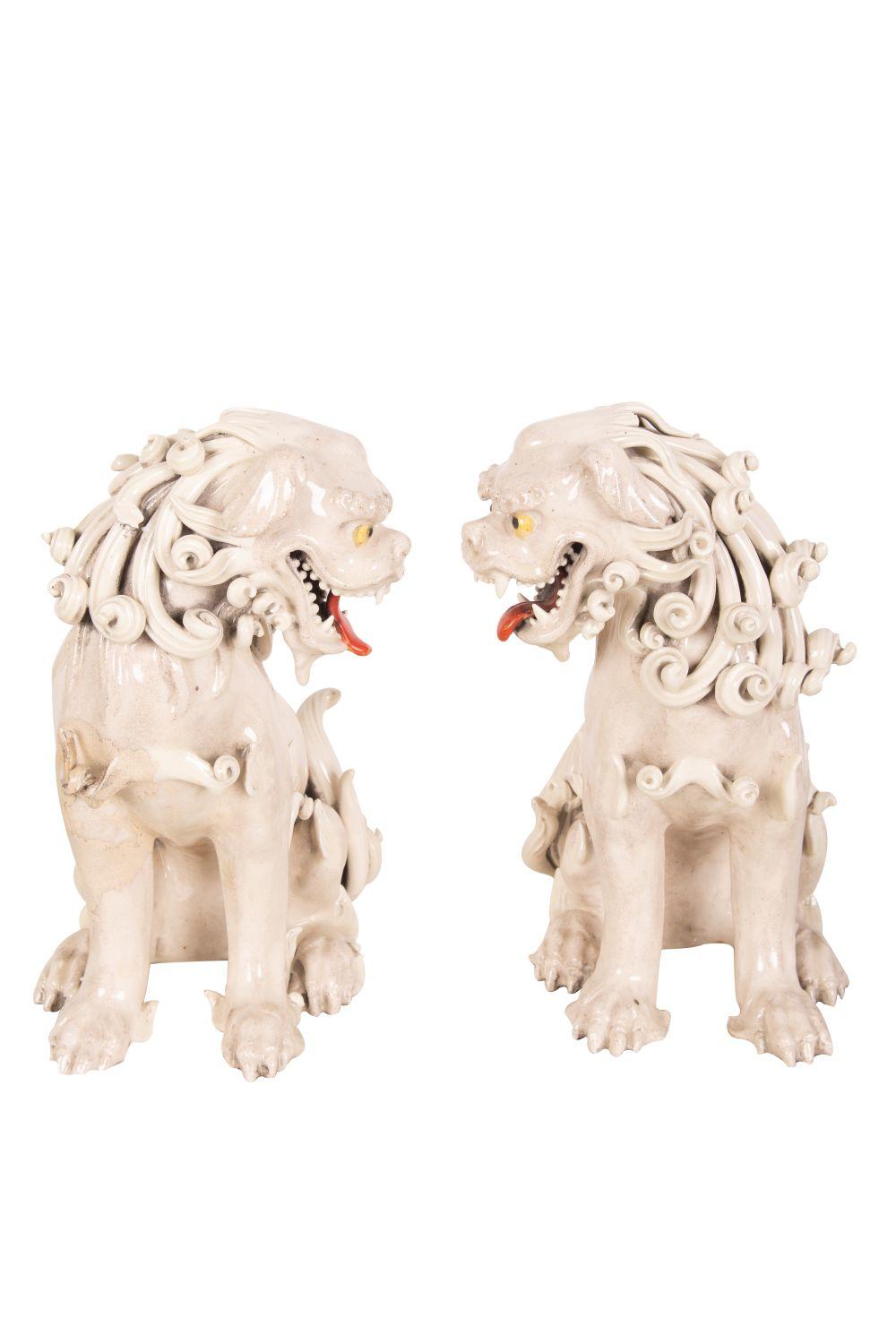 PAIR OF JAPANESE BLANC DE CHINE