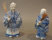 PAIR OF JAPANESE BLUE AND WHIT