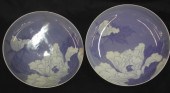 Pair of Japanese Blue-and-Whit