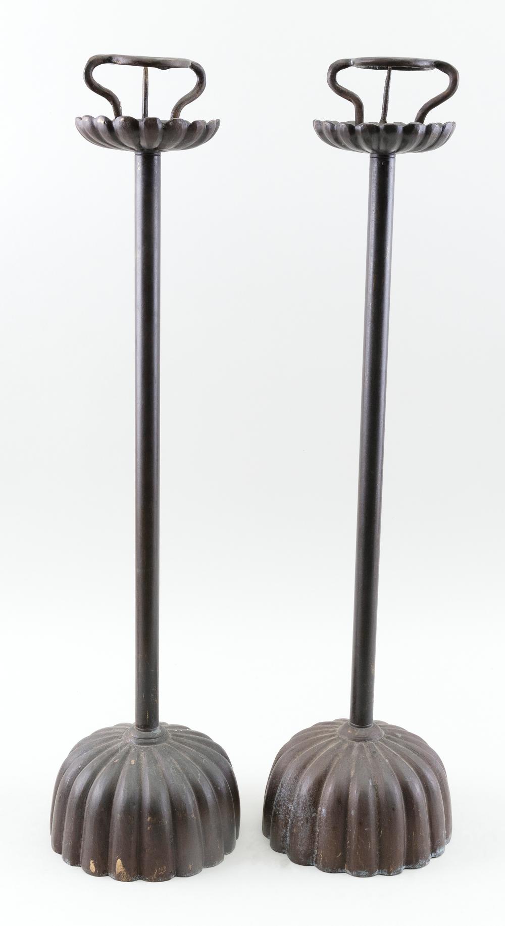 PAIR OF JAPANESE BRONZE