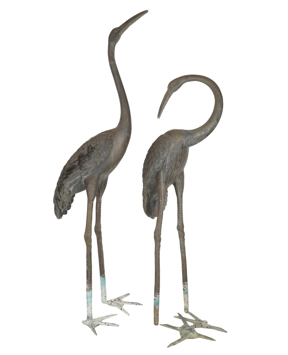 PAIR OF JAPANESE BRONZE