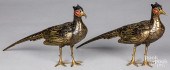 PAIR OF JAPANESE BRONZE PHEASA