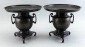 PAIR OF JAPANESE BRONZE TWO-PA