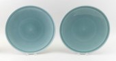 PAIR OF JAPANESE CELADON PORCE