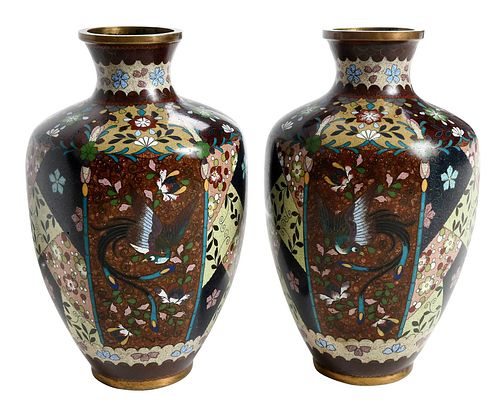 PAIR OF JAPANESE CLOISONN?