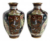 PAIR OF JAPANESE CLOISONN? GOL