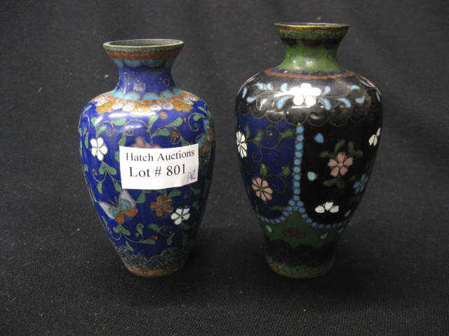 Pair of Japanese Cloisonne Bud
