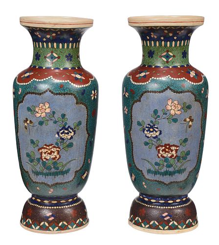 PAIR OF JAPANESE CLOISONNE