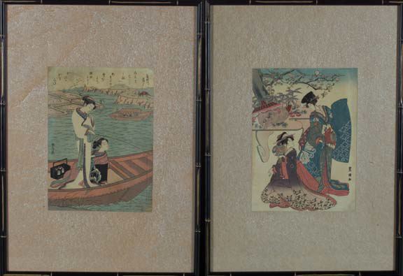 Pair of Japanese Colored