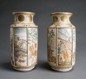 PAIR OF JAPANESE EARTHENWARE V