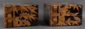 Pair of Japanese gilt-decorate