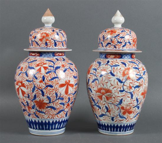 Pair of Japanese Imari porcelain