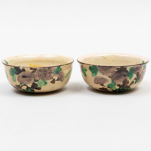 PAIR OF JAPANESE KENZAN EARTHENWARE