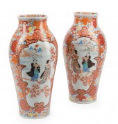 PAIR OF JAPANESE KUTANI PORCEL