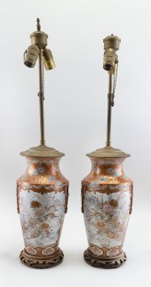 PAIR OF JAPANESE KUTANI PORCEL