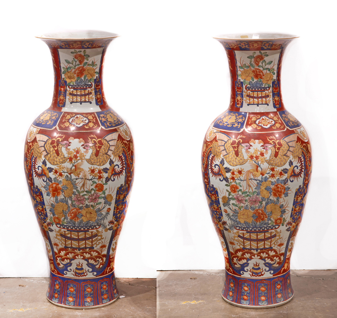 PAIR OF JAPANESE KUTANI STYLE VASES