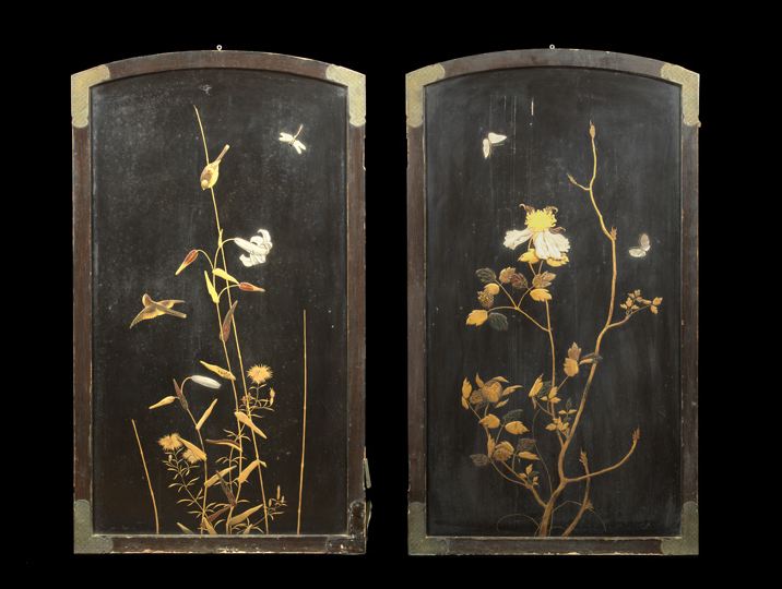 Pair of Japanese Lacquer, Ivory and