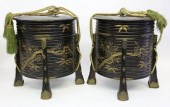 PAIR OF JAPANESE LACQUERED HOK