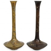 PAIR OF JAPANESE MEIJI BRONZE