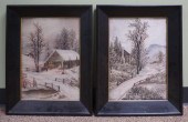 PAIR OF JAPANESE NEEDLEWORK PA