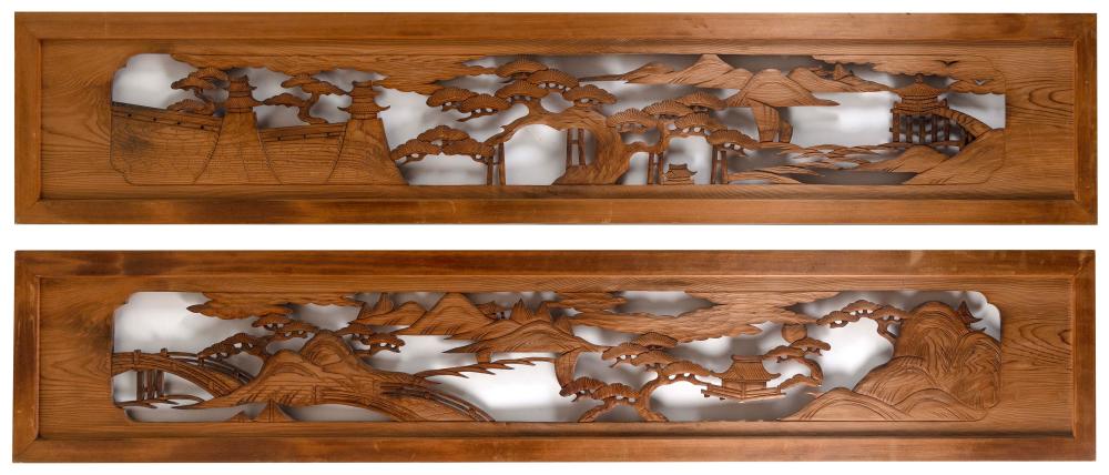 PAIR OF JAPANESE OPEN-CARVED
