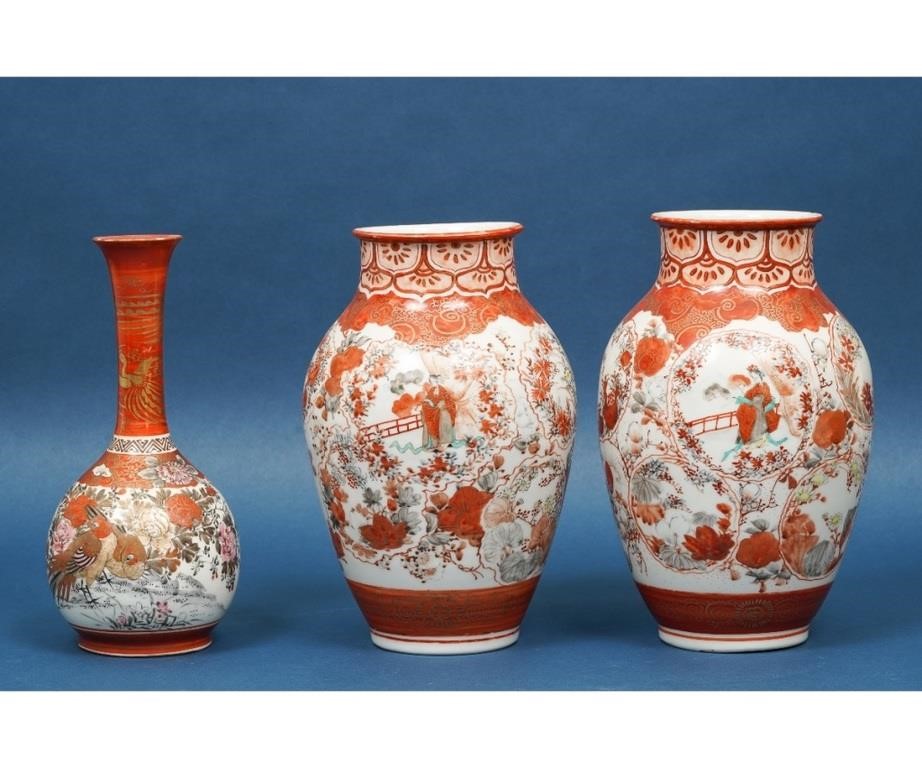 Pair of Japanese porcelain Kutani