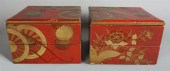 PAIR OF JAPANESE RED AND GOLD