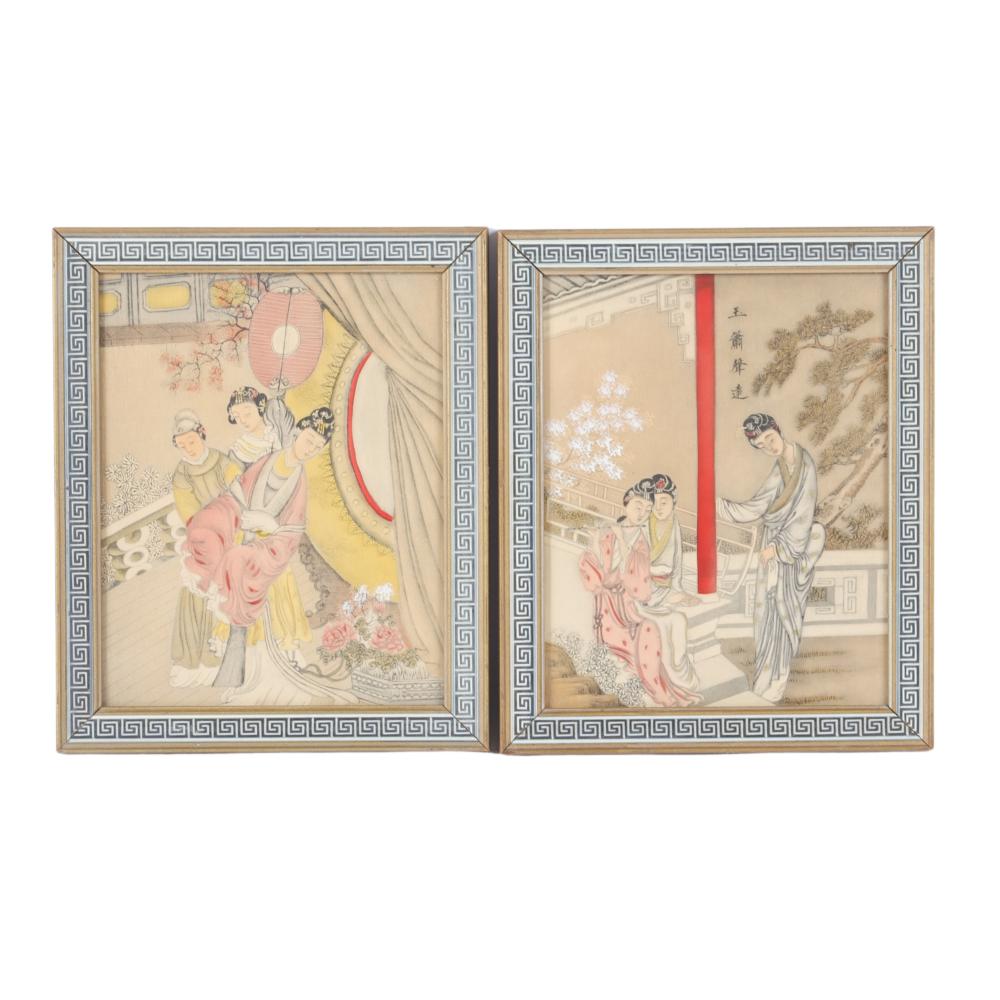 PAIR OF JAPANESE SCENIC