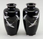 PAIR OF JAPANESE SILVER WIRE C