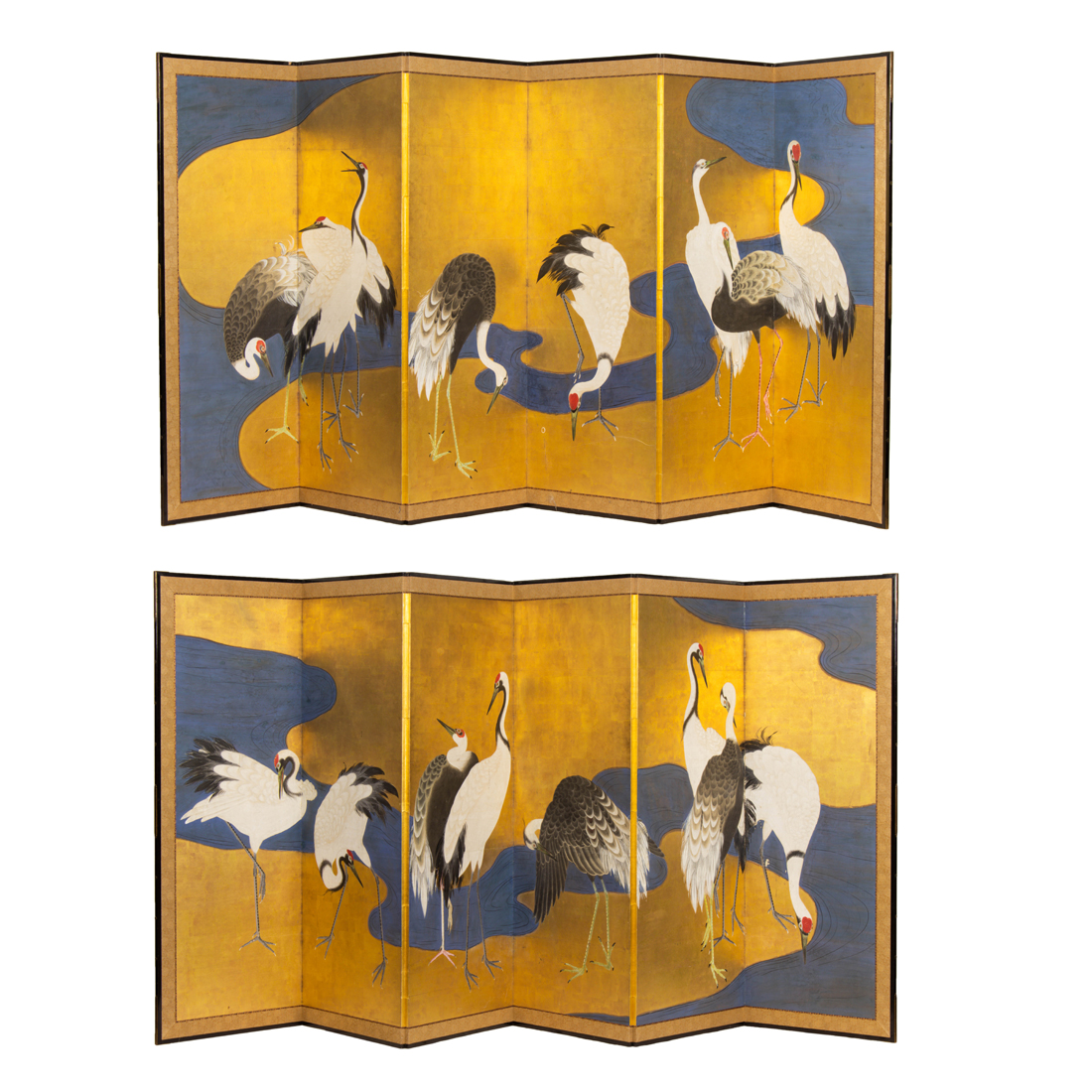 PAIR OF JAPANESE SIX-PANEL