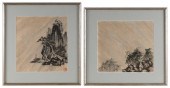 PAIR OF JAPANESE SUMI-E LANDSC