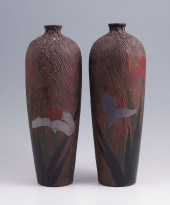 PAIR OF JAPANESE TOTAI CLOISON