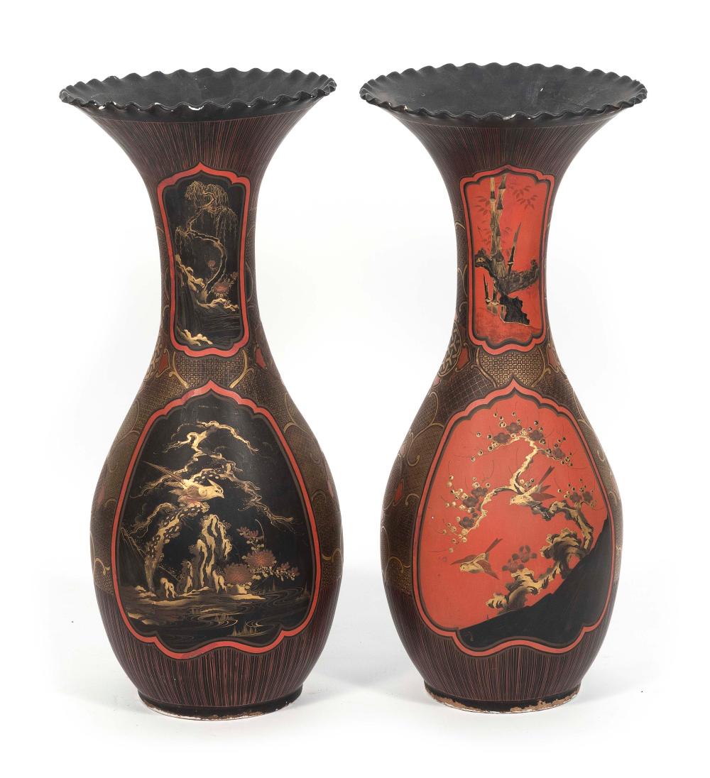 PAIR OF JAPANESE VASES MEIJI PERIOD