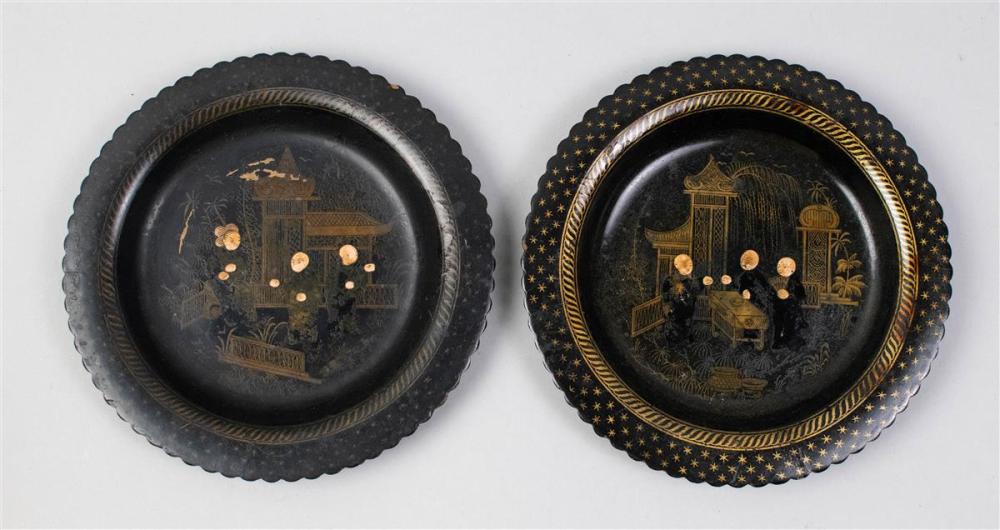 PAIR OF JAPANNED WINE