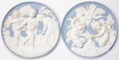 PAIR OF JASPERWARE PLAQUESPair