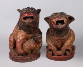 PAIR OF JAVANESE PARCEL-GILT A