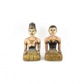 PAIR OF JAVANESE WEDDING COUPL