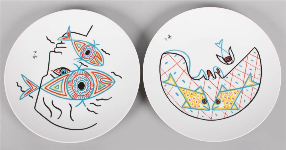 PAIR OF JEAN COCTEAU DINNER