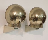 PAIR OF JEAN PERZEL CHROME WAL