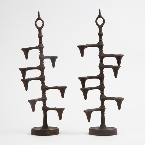 PAIR OF JENS QUISTGAARD MODERN IRON