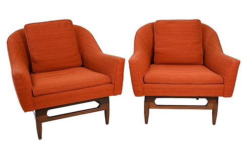 PAIR OF JENS RISOM # 2 CLUB CHAIRS,