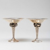 PAIR OF JENSEN STYLE SILVER TA