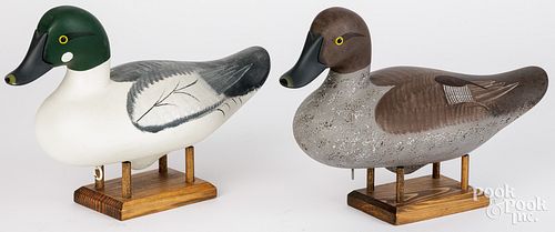 PAIR OF JIM PIERCE CARVED AND