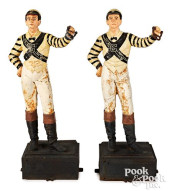 PAIR OF JOCKEY HITCHING POSTS<