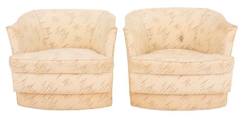 PAIR OF JOHN STUART UPHOLSTERED