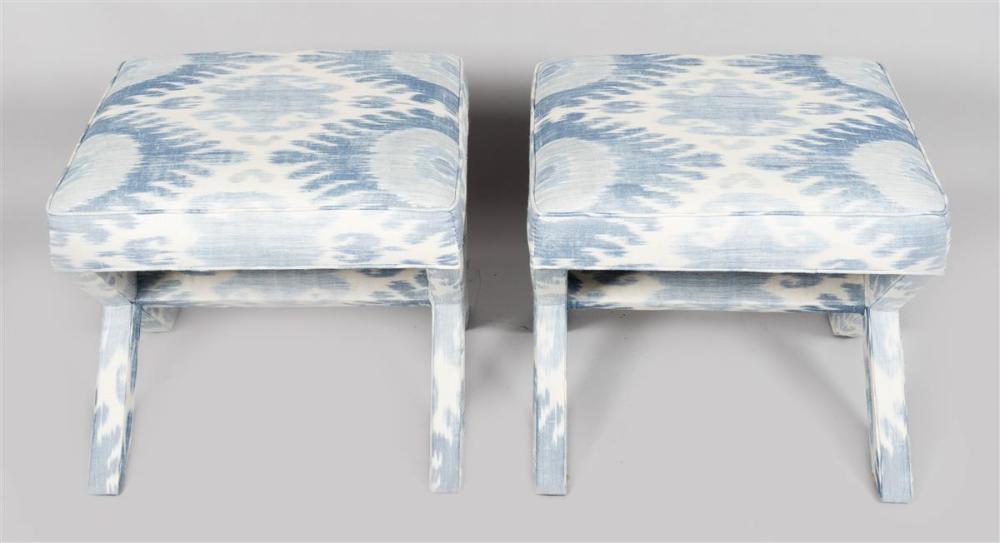 PAIR OF JOHNATHAN ADLER UPHOLSTERED