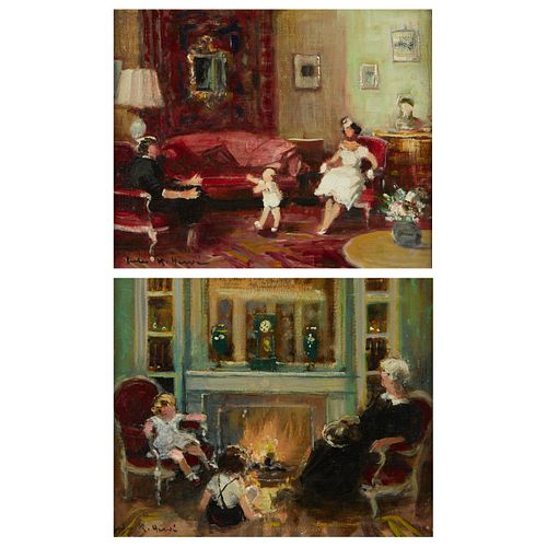 PAIR OF JULES RENE HERVE INTERIOR